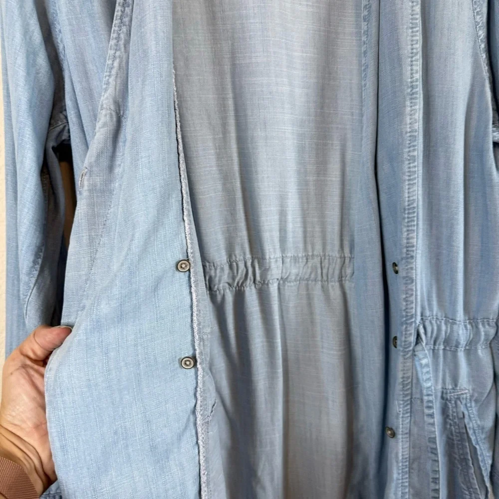 Lou & Grey Light Blue Wrap Dress - Picture 6 of 14